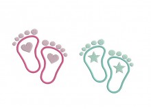 Stickdatei - Füße Stern & Herz